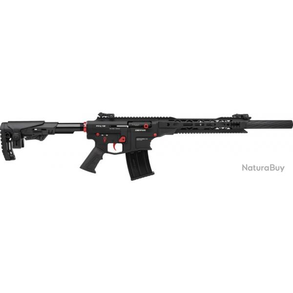 DERYA - MK12 CAL.12/76 CANON 50cm NOIR/ROUGE,3 CHARGEURS,3 CHOCKES INCL, S-FOREND