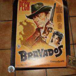 Poster du film "BRAVADOS" avec Gregory PECK  ( 1958 ). Collection