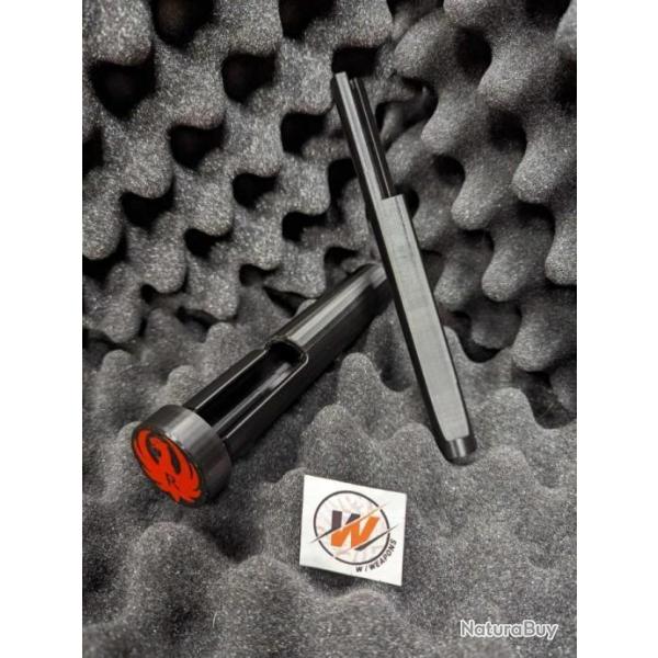 RUGER RPR - START KIT NOIR - Protge Culasse NOIR avec LOGO RUGER ROUGE+ Guide baguette-  RPR 22 lr