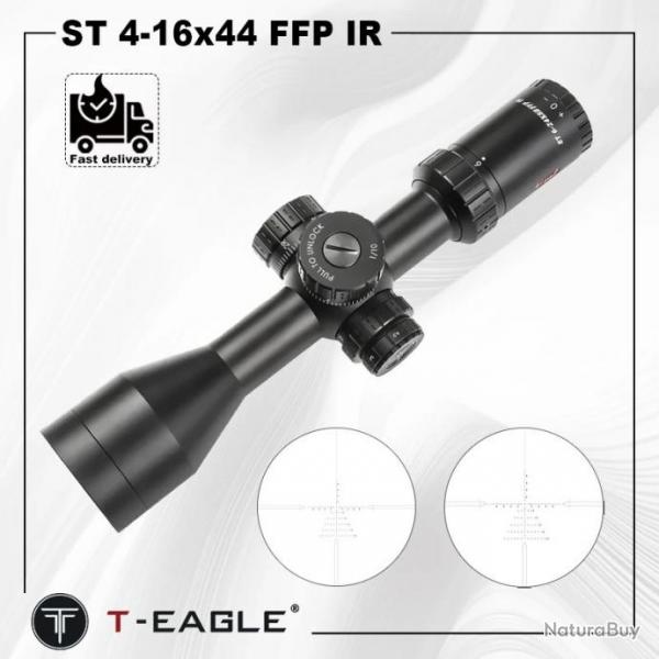 T-Eagle Lunette de Vise ST 4-16x44 FFP IR MOA 11MM Haut - LIVRAISON GRATUITE !!