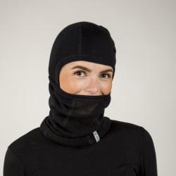 Balaclava cagoule laine mérinos noire fine chaude noir