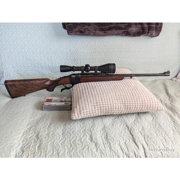 Carabine Ruger n1 block tombant, calibre 243 winchester + lunette leupold 3-9x50