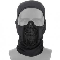 Masque Tactique de Protection en Maille d'Acier pour Airsoft et Paintball - Léger et Respirant Noir