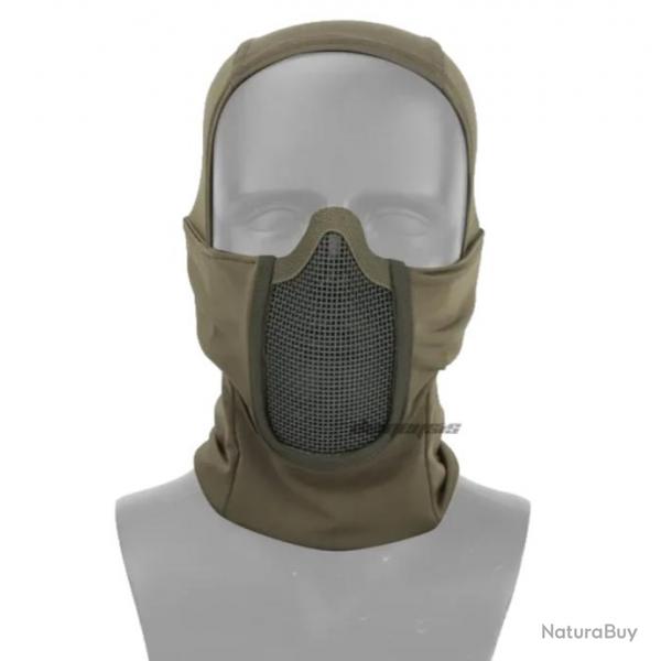 Masque Tactique de Protection en Maille d'Acier pour Airsoft et Paintball - Lger et Respirant Vert