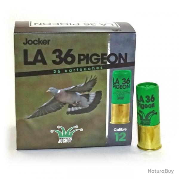 Cartouches Jocker LA 36 Pigeon - Cal. 12/70/25 Verte - 7B