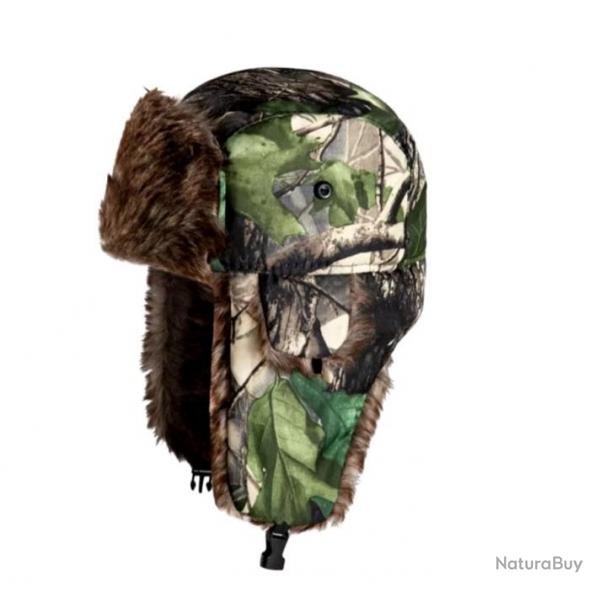 Chapka pour Chasse Activits extrieures - Fibre de Polyester Isolante, Idale pour l'Hiver Vert