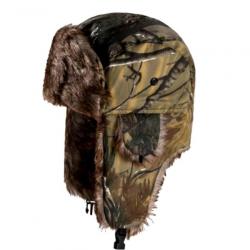 Chapka pour Chasse Activités extérieures - Fibre de Polyester Isolante, Idéale pour l'Hiver Marron 2