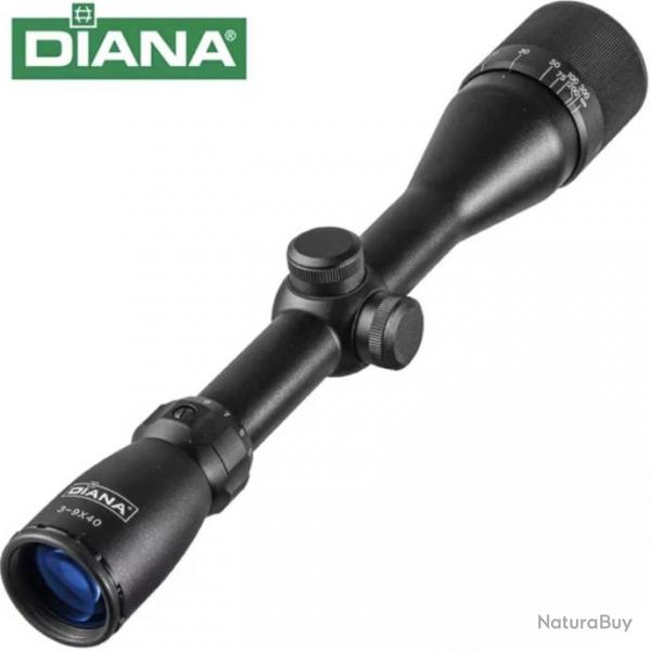 Lunette de tir DIANA 3-9x40 AO - livre avec les colliers