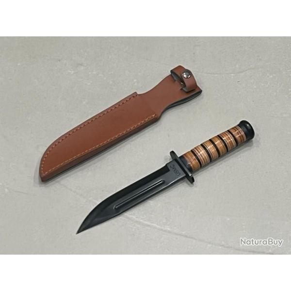 Couteau droit 5mm d'paisseur USMC 32cm enchre