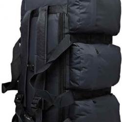 Sac à Dos Alpinisme de Grande Capacité 100L camping de voyage de sports de plein air Noir