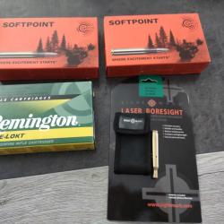 Munitions 280 remington tris boîtes de 20 et balle de réglage laser valeur totale 240