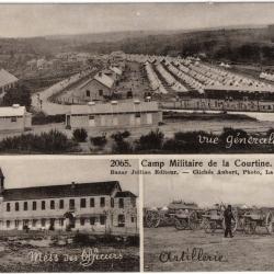 CPA MILITARIA  -  CAMP DE LA COURTINE  -  VUE GÉNÉRALE  -  MESS DES OFFICIERS  -  ARTILLERIE