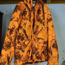 Veste Deerhunter orange camouflage très chaude,  en très bon état