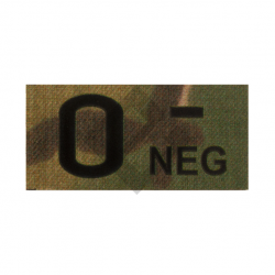 Patch groupe sanguin O Neg - Multicam IR - Clawgear