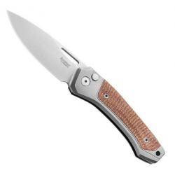 Couteau "Twain" micarta / titanium, Manche micarta [Lionsteel]