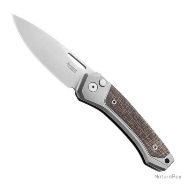 Couteau "Twain" micarta / titanium, Manche micarta vert [Lionsteel]