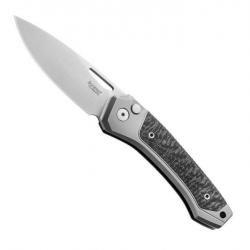 Couteau "Twain" fibre de carbone / titanium, Couleur gris [Lionsteel]