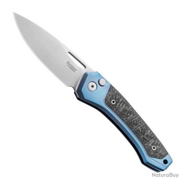 Couteau "Twain" fibre de carbone / titanium, Couleur bleu [Lionsteel]