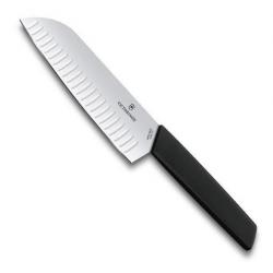 Couteau Santoku alvéolé "Swiss Modern" 17 cm [Victorinox]