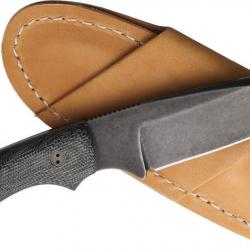 Couteau Bradford Guardian 3.2 3D Black Manche Micarta Lame Acier AEB-L Etui Cuir Made USA BRAD32FE10