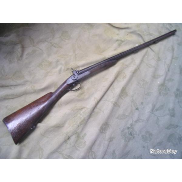 fusil de chasse  /percussion calibre 17,5 mm