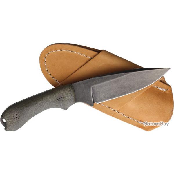 Couteau Bradford Guardian 3.2 3D Green Manche Micarta Lame Acier AEB-L Etui Cuir USA BRAD32FE102NA