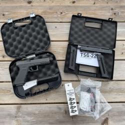 Lot GLOCK 17 Gen4 Fileté + Détente ZEV Fulcrum + Conversion Tactical Solution 22LR Fileté - A SAISIR