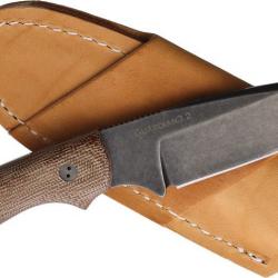 Couteau Bradford Guardian 3.2 3D Natural Manche Micarta Lame Acier AEB-L Etui Cuir USA BRAD32FE104NA