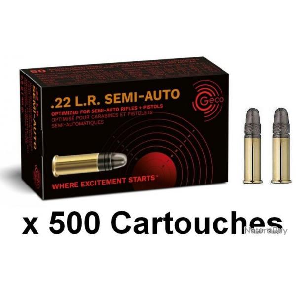 CARTOUCHES 22LR GECO SEMI-AUTO x500