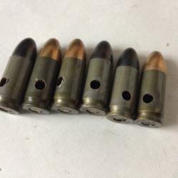 VENDU PAR LE-CUIRASSIER LOT DE 6 BALLES  CAL9 MM PARABELLUM ALLEMANDE P38-P08 MP 1942/1941