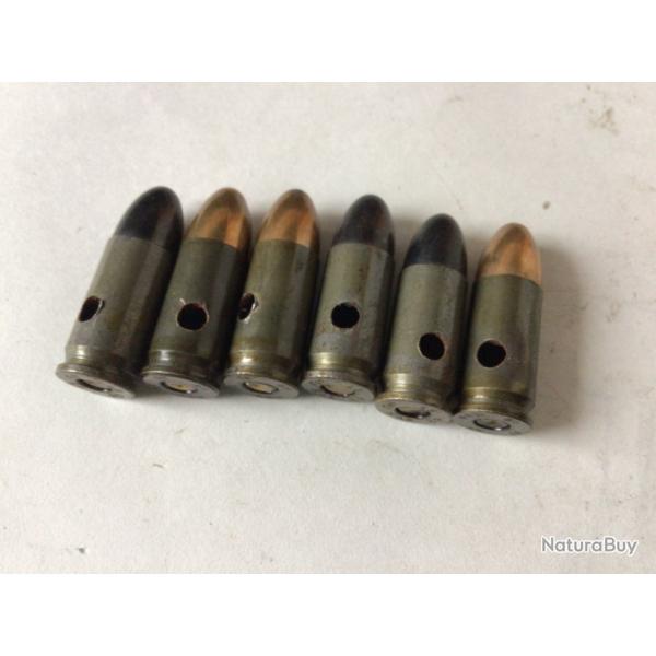 VENDU PAR LE-CUIRASSIER LOT DE 6 BALLES  CAL9 MM PARABELLUM ALLEMANDE P38-P08 MP 1942/1941