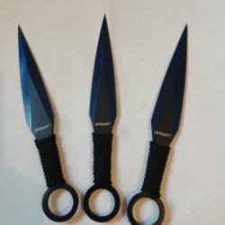 Lot de 3 couteaux de lancer kunai