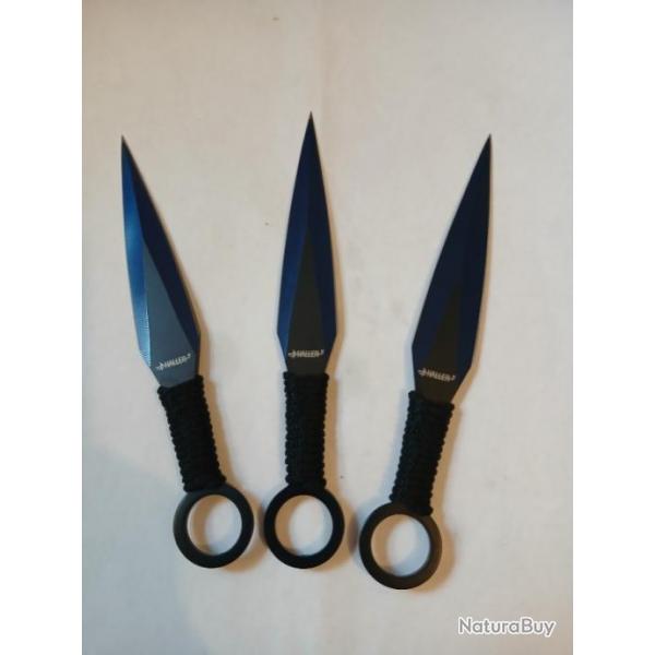 Lot de 3 couteaux de lancer kunai