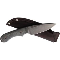 Couteau Bradford Knives Guardian 4 3D Black Manche Micarta Lame Acier N690 Etui Cuir USA BRAD4FE101N