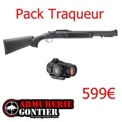 Pack fusil superposé integra slug synthetique cal12 51cm plus point rouge Nikko Stirling Flash 1x25