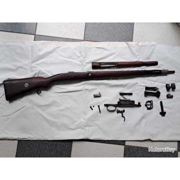 bois, crosse mauser 98 tchque vz23, VZ 23,  repass en dpt allemand