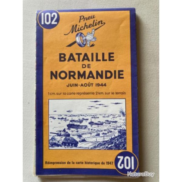 Carte Michelin, bataille de Normandie, juin/aot 1944 Rimpression, 1947