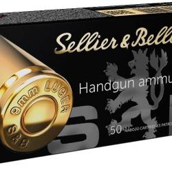 50 Munitions Sellier Bellot 9x19 124Grs