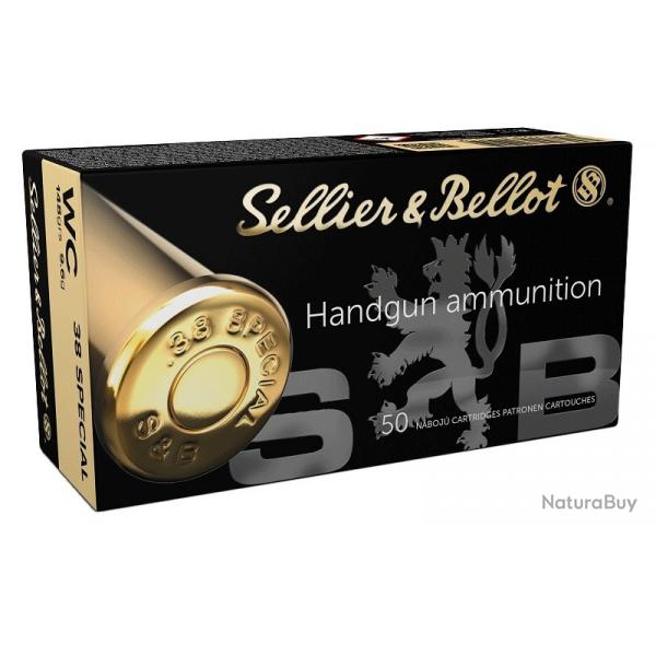 50 Munitions Sellier Bellot Cal.38WC 148Grs