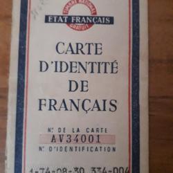 Carte d'identité de Français