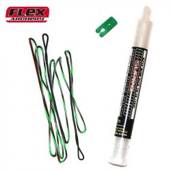 Flex Archery - Corde couleur 8190 carrera Pro 99 bicolore 62" 12 Noir / Rouge