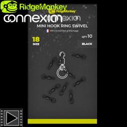 Emerillon à Anneau RidgeMonkey Connexion Mini Hook Ring T18 (par 10)
