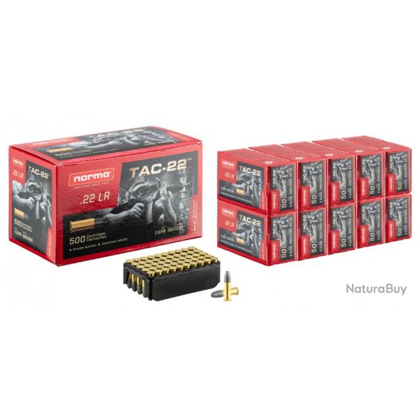 500 Munitions NORMA Cal 22lr 40gr Tac Lrn