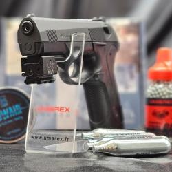 PACK LASER PRÊT A TIRER  PISTOLET BERETTA PX4 STORM CO2 CAL 4.5MM ET BB/4.5MM