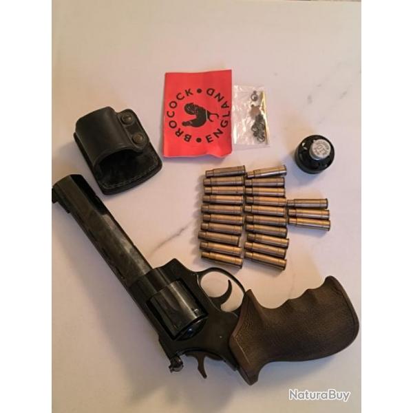 Rare Brocock Orion 6 (colt Python 6") cal 22 + chargeur pression rapide pour CARTOUCHES BACS (PCP)