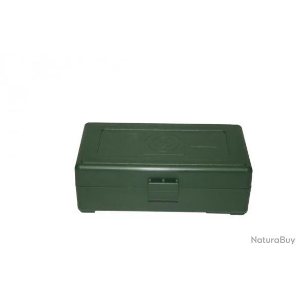 BOITE DE RANGEMENT VERTE 50 MUNITIONS CAL 9mm