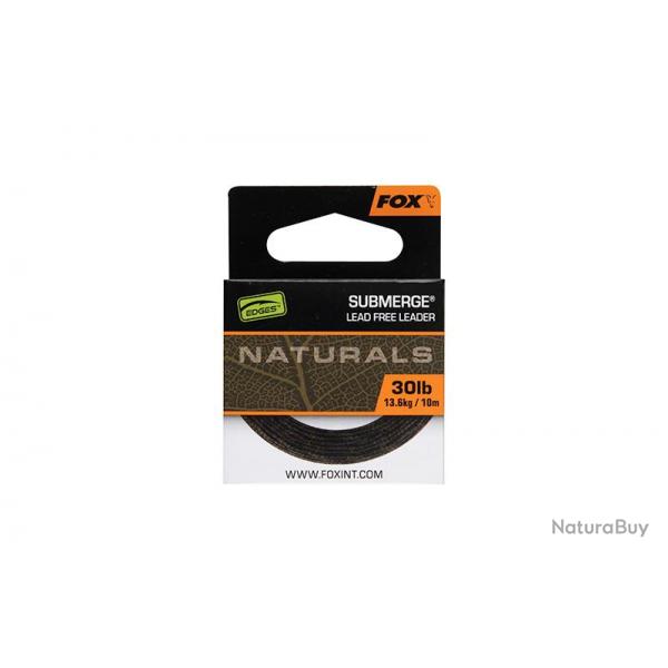 Tresse FOX Edges Naturals Submerge Leader 30lb - 13.6Kg