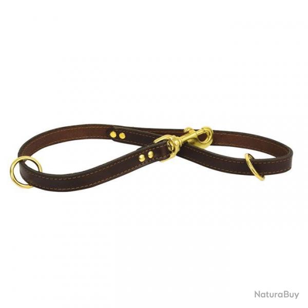 PROMO Laisse cuir 60 cm chocolat (Taille 2)