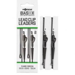 BASIX LEAD CLIP LEADERS 50CM KORDA