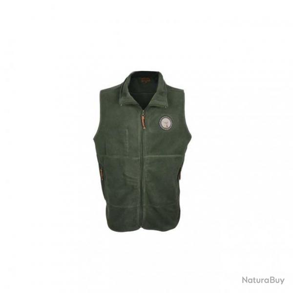 PROMO Gilet micropolaire sans manche Bartavel kaki patch cerf M (Taille 1)